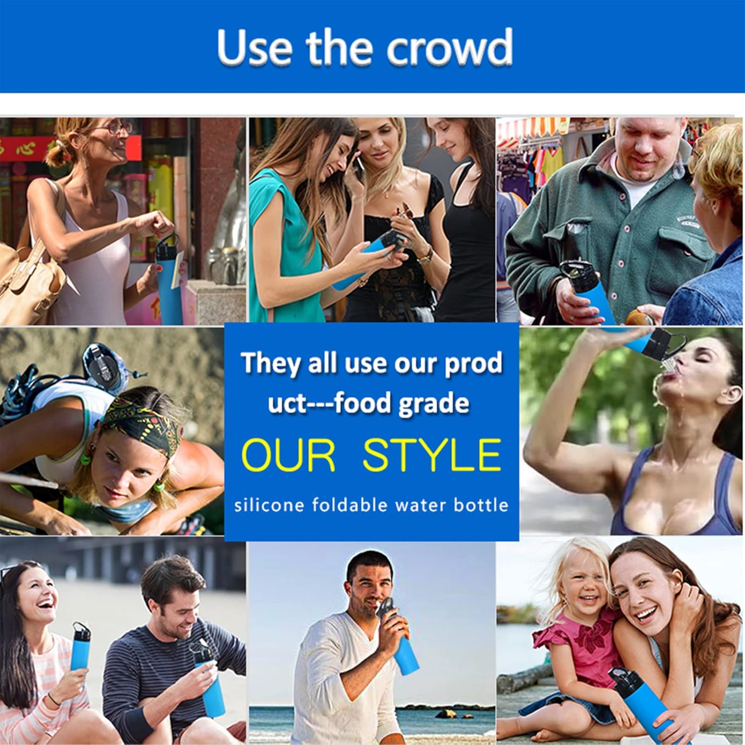 21oz 600ml Silicone Travel Water Bottle, Reusable Water Bottles For School, Collapsible Water Bottles for Traveling, Foldable Sports Water Bottle Squeeze, Travel Essentials(Pink) - Image 6