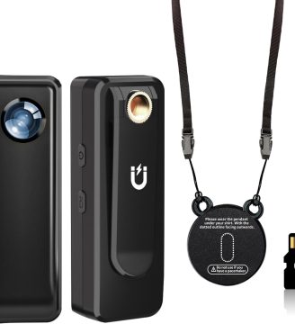 Mini Body Camera 64GB, 4K 30FPS Action Camera, Hands Free Sports Camera with Magnetic Back Clip, Wearable Body Cam POV Records Using for Traveling Cycling Vlogging