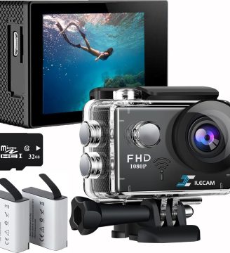 WiFi Sports Camera 4xZoom Action Camera 40m/131ft Underwater Waterproof with 2 X1050 mAh Batteries and Multi-Function (A7pro)